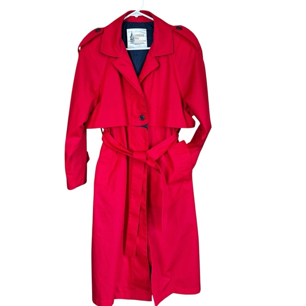 London Fog Red Trench Coat